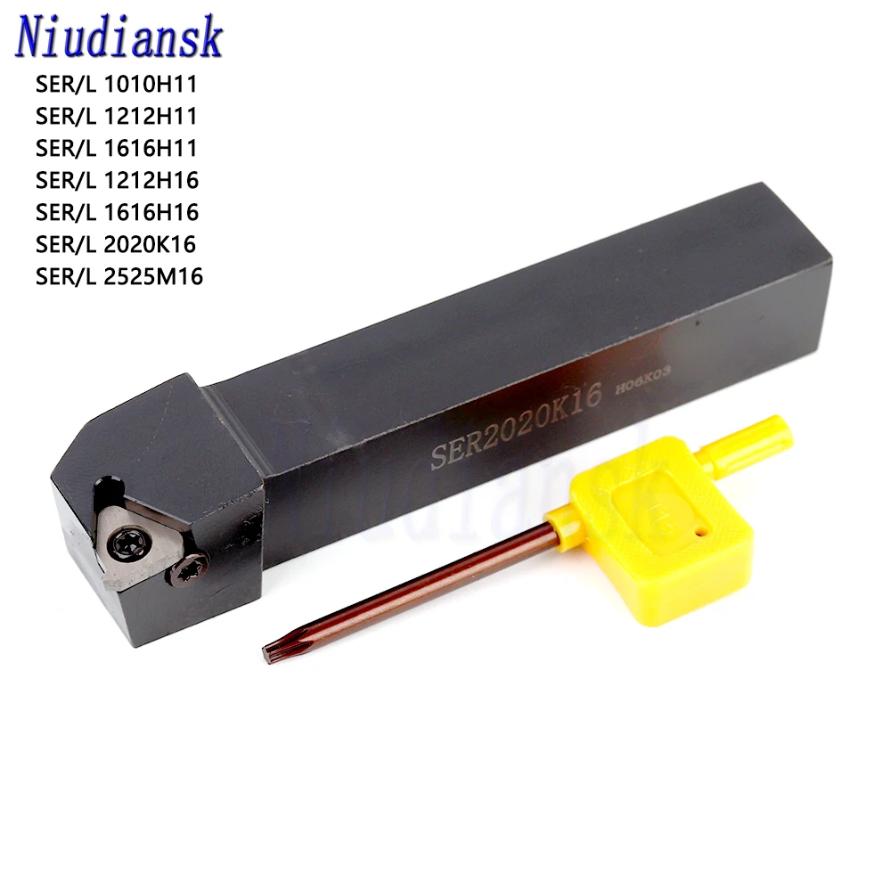 

SER2020K16 SER2525 SER1616 SER1212 SER1010 CNC Lathe Turning Tool Holder Carbide Inserts Boring Bar external Thread Turning tool