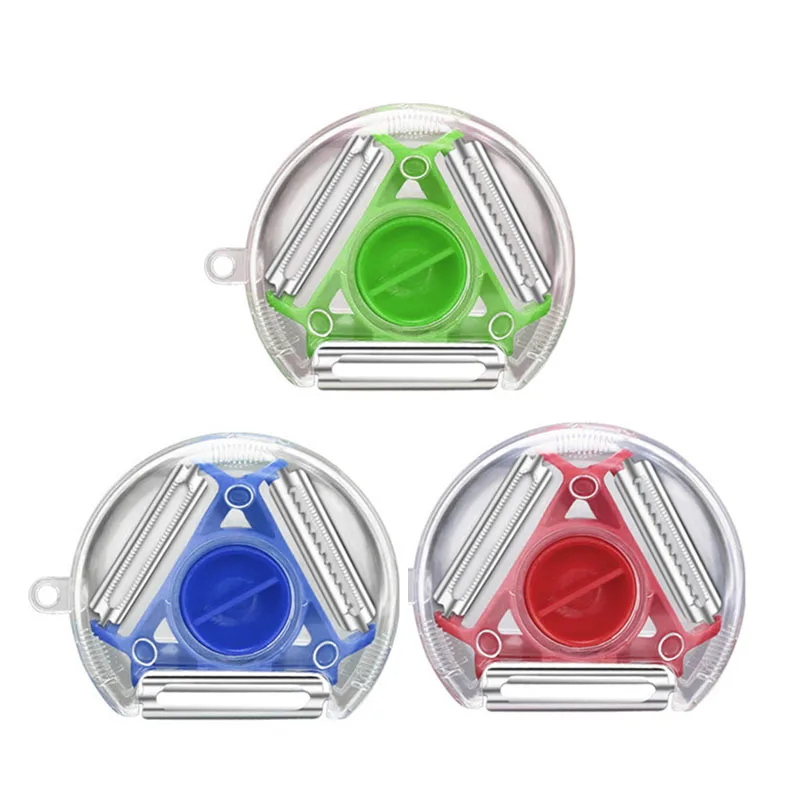 

3 in 1 Magic Trio Peeler Set Slicer Stainless Steel Blade Potato Shredder Julienne Cutter Zesters Grater Kitchen Tool
