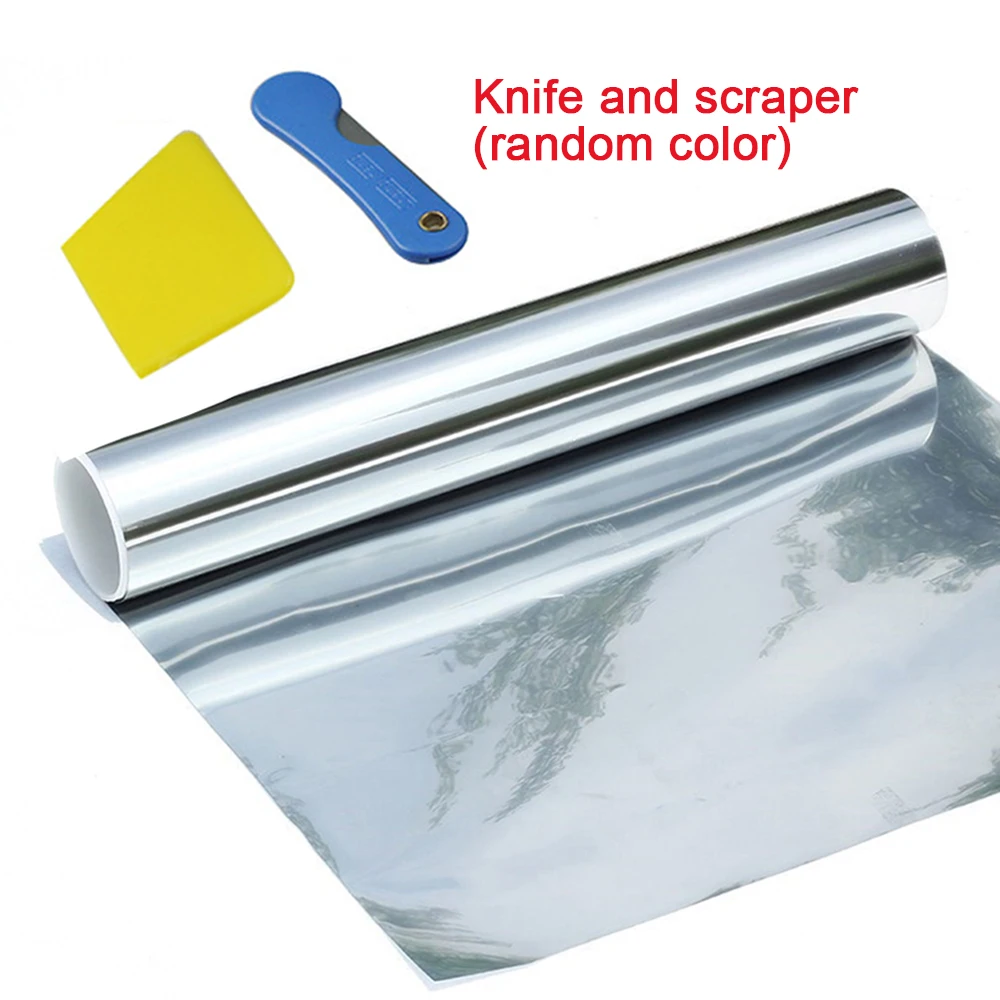 Односторонняя зеркальная оконная пленка 200 см самоклеящаяся светоотражающая