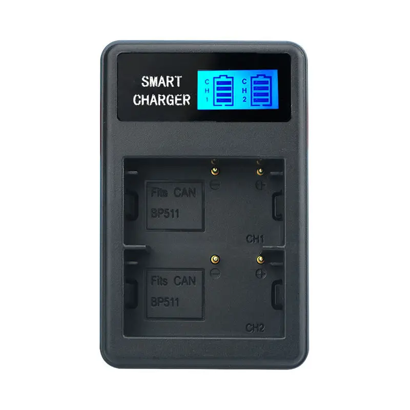 Bp 511/511A Usb ЖК дисплей двойной порт зарядное устройство для Canon Eos 1000D 450D Kiss F Rebel Xs 18 55Is