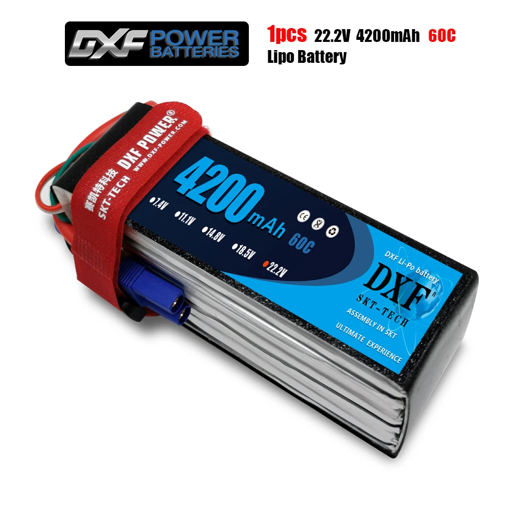 2 шт. DXF Хорошее качество RC Lipo батарея 6S 22 в 4200 мАч 60C Макс 120C для самолета дрона