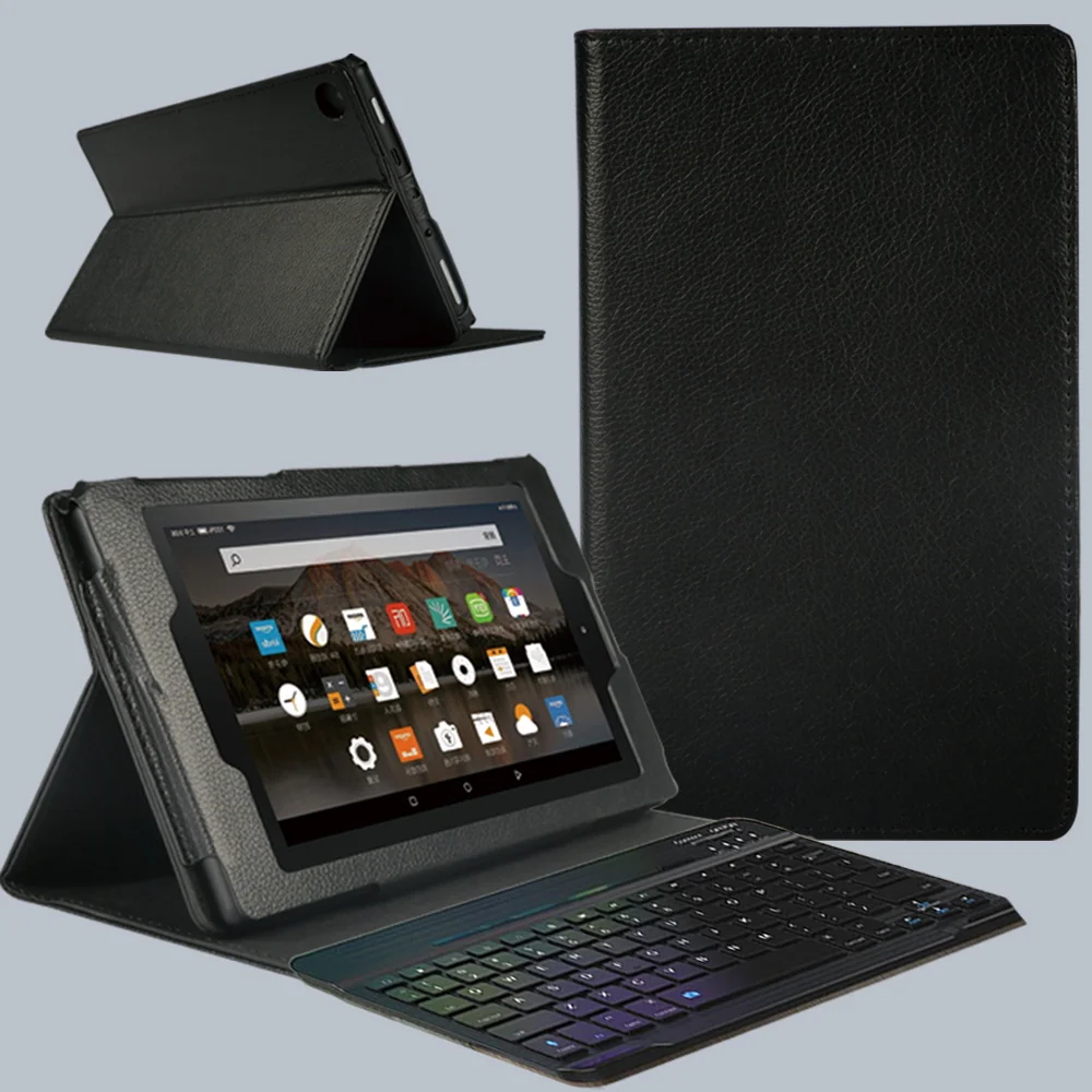Чехол-книжка для планшета Amazon Fire HD 8 Plus/Fire 7/Fire 8/Fire 10 из искусственной кожи с