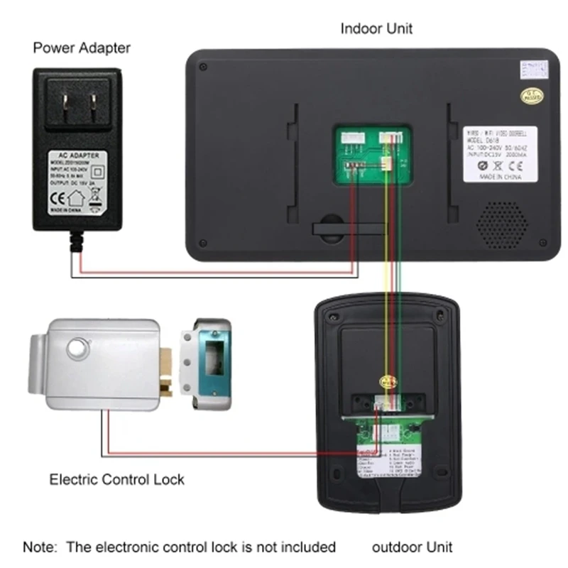 IG-7 дюймовый TFT LCD беспроводной WiFi умный видеодомофон система внутренней связи