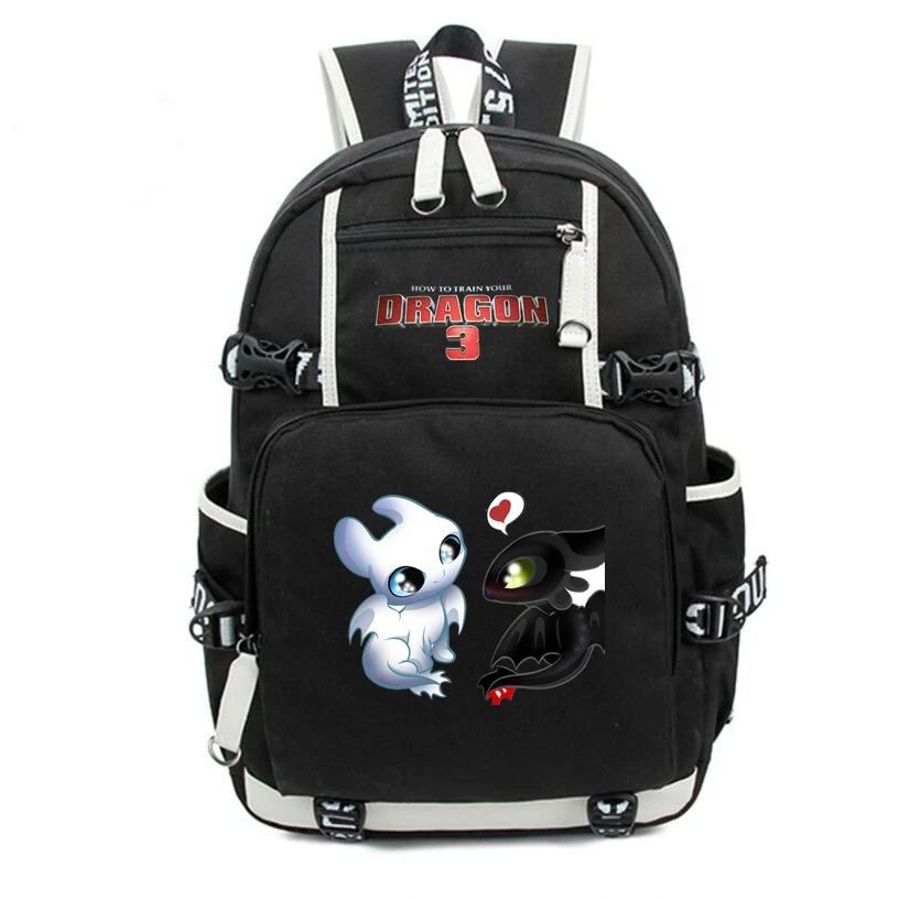 Детский рюкзак Как приручить дракона 3 Light fury Night Fury mochila Дорожная школьная сумка