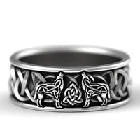 cmilangirl lassic wolf rings for men and woman flower pattern ring metal ring engagement jewelry s