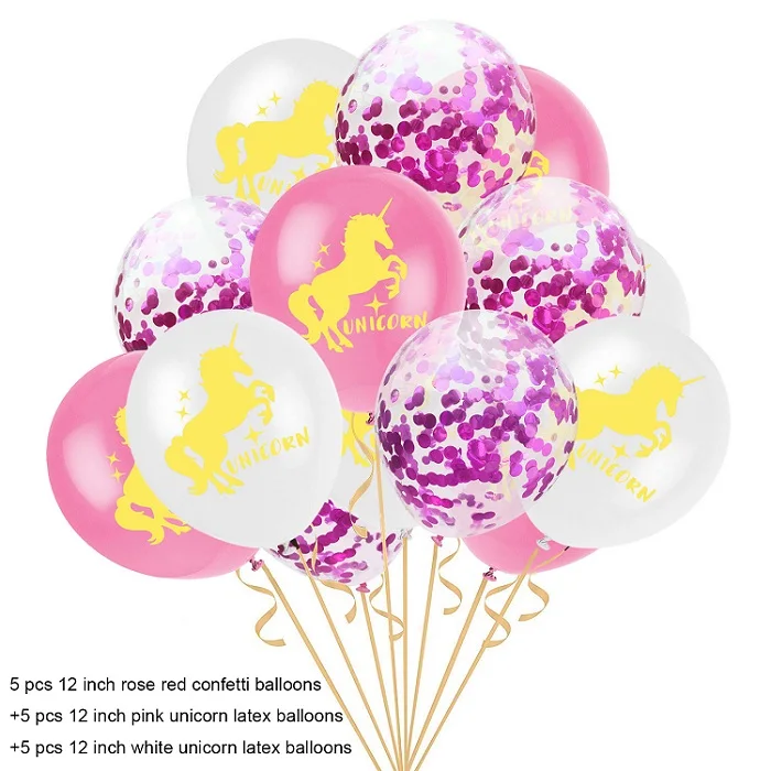 Balloon A4 Милые розовые воздушные шары Свеча «Единорог» одноразовая посуда бумажный стаканчик, тарелка для мальчиков и девочек для первого дня рождения свадьбы - Цвет: Balloon A4