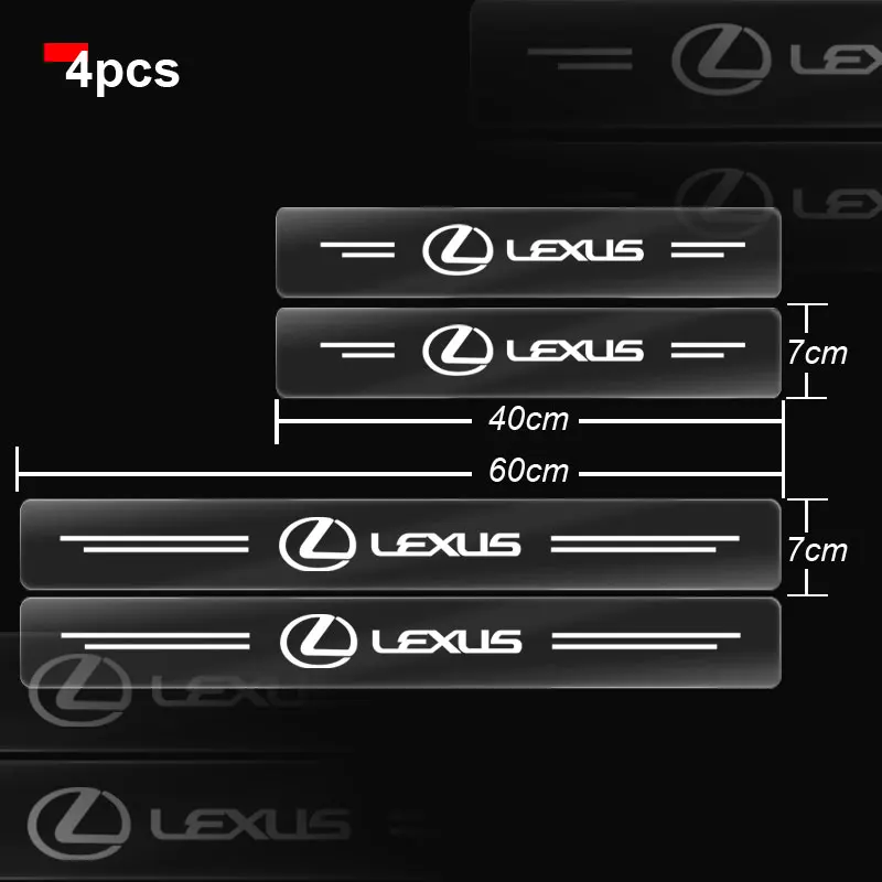 4 шт. автомобильные прозрачные наклейки на порог двери для Lexus IS300H NX300H CT200H IS250 IS 220D