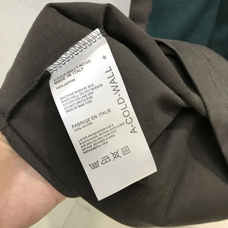 

Oversize High Street Color Block Paint Graffiti A-COLD-WALL T-Shirt Men Women 1:1 Best Quality Industrial Style ACW Top Tee