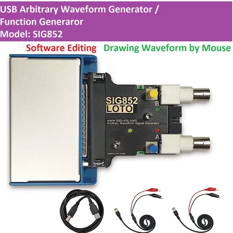LOTO SIG852 USB AWG/генератор произвольных сигналов/генератор сигналов/функциональный генератор/2-канальный