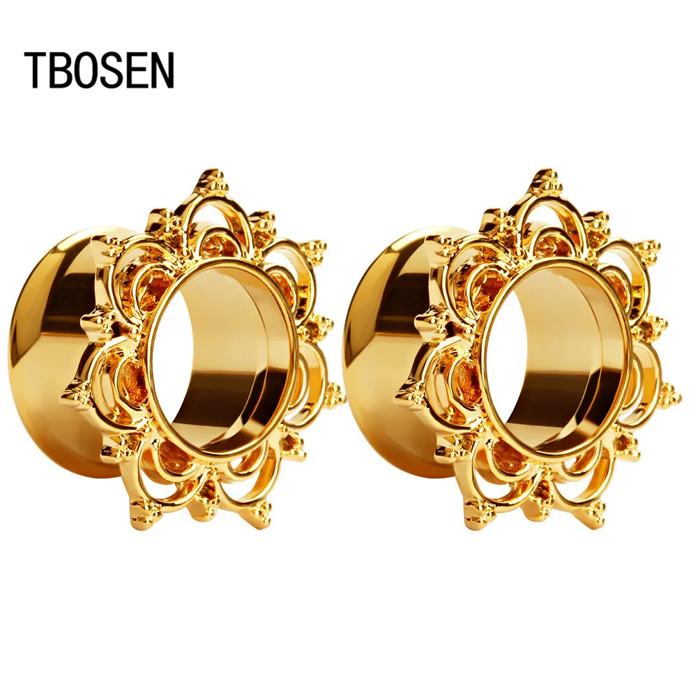 2 шт. модные серьги растяжки Для Пирсинга Ушей из нержавеющей стали туннельные