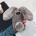 Чехол для Xiaomi POCO X3 NFC, пушистый силиконовый чехол с кроличьим мехом для Xiaomi Mi 10T Pro Note 9T 10 lite 7 8 8T 9 Redmi 9AT 9C 9A