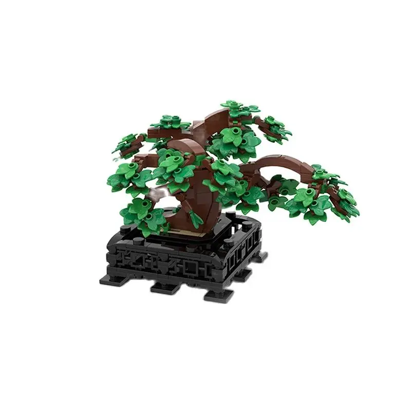 

Bonsai Tree Green Bush Flower Grass Plant Model Ornament Building Blocks Bricks DIY Assembly Educational Mini Toy Gift