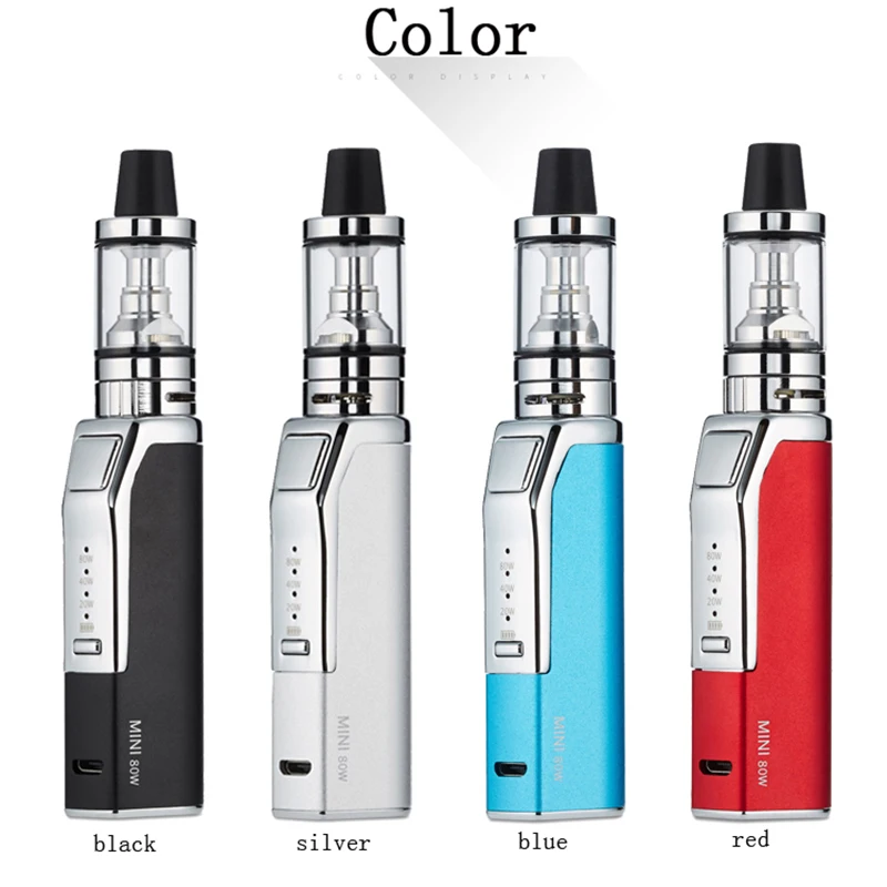Мини 80 Вт Vape электронная сигарета мод комплект коробка 2200 мАч внутренняя батарея