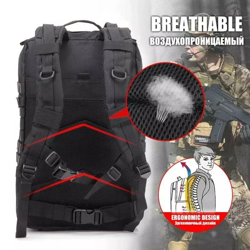 

Hot Selling Outdoor Backpack 45L Sports Outdoor Large Capacity Waterproof Nylon Backpack for Men Women -B5