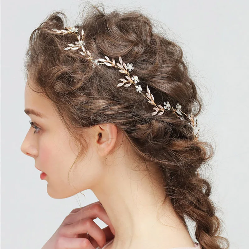 Свадебный набор из листьев лозы и шпильки для волос аксессуары головной убор