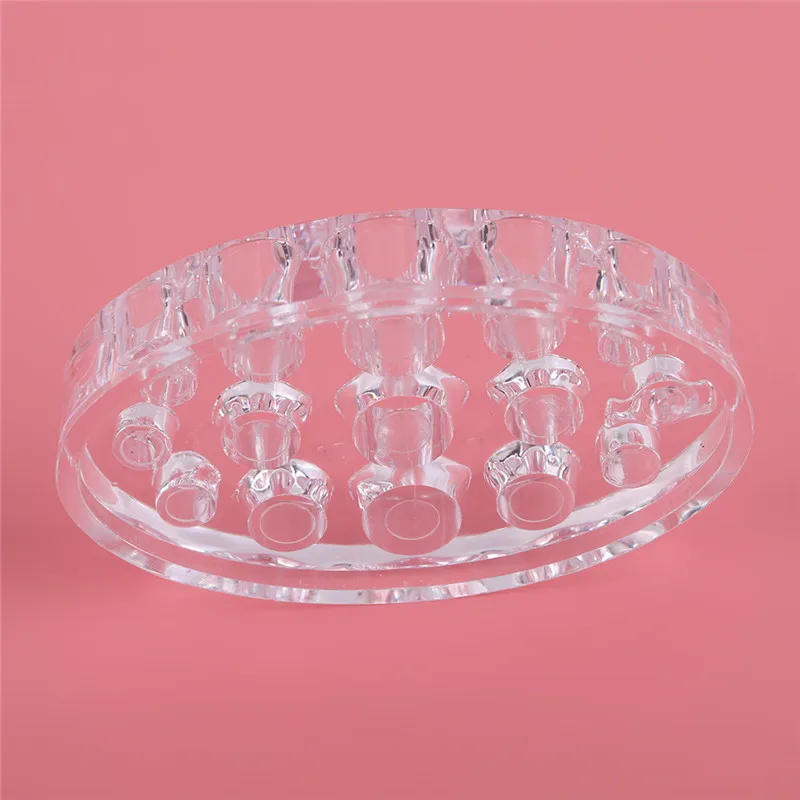 

15 Holes Transparent Tattoo Pigment Oval Cups Stand Holder Permanent Makeup Accessories Tattoo Ink Caps Storage Container
