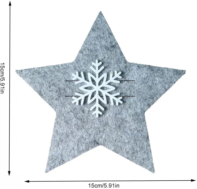 

Christmas Pocket Fork Knife Cutlery Holder Bag Five-Pointed Star Cutlery Bag Exquisite Cutlery Holder Organizer Tableware