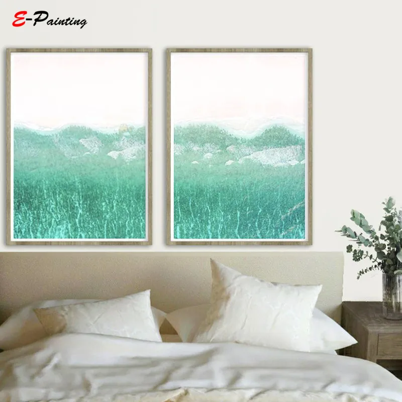 Современные настенные художественные картины на холсте аэрофотосъемка с