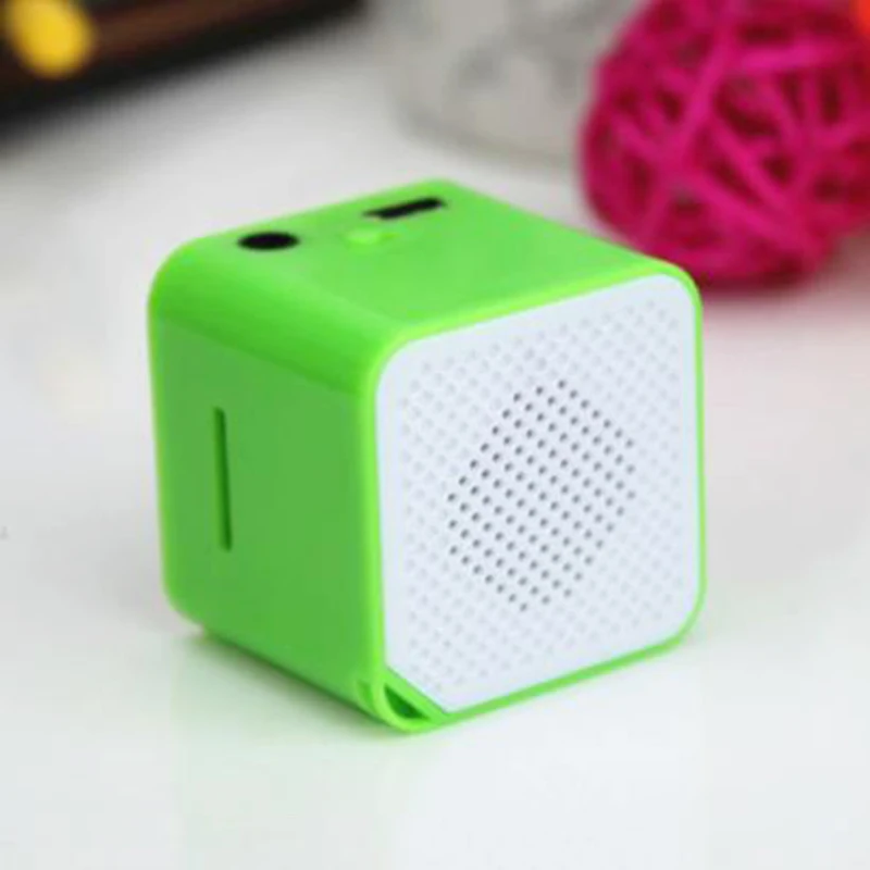 

Mini Size Portable Anti-electromagnetic Interference Music Player MP3 Cube Shape Audio Player Support TF Card Speaker Accessory