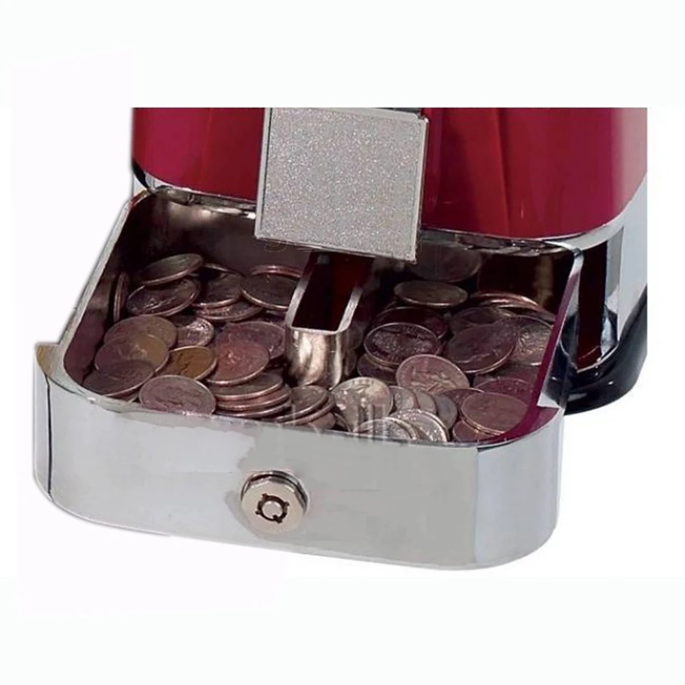 

Gum ball capsule toy bouncy rubber ball candy vending machine coin box with bottom