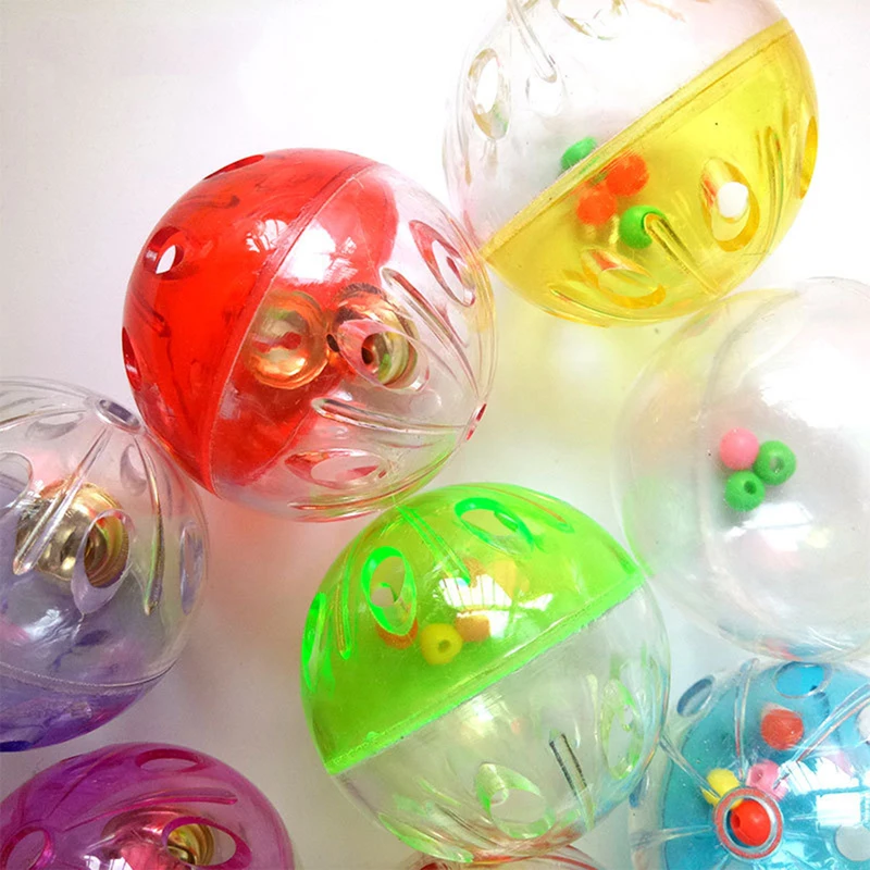 

20PCS Random Color Cat Ball Toys Plastic Lightweight Colorful Kitten Bell Toy Kitten Ball Toy Dog Cat Toy Interactive Toys