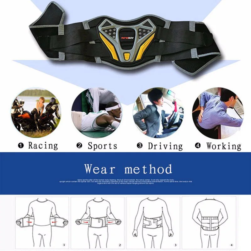 Motoboy Armor мотоциклетная защита для талии поясная ЗАЩИТА Защита от падения для вождения Рабочая гоночная спортивная защита поясного ремня