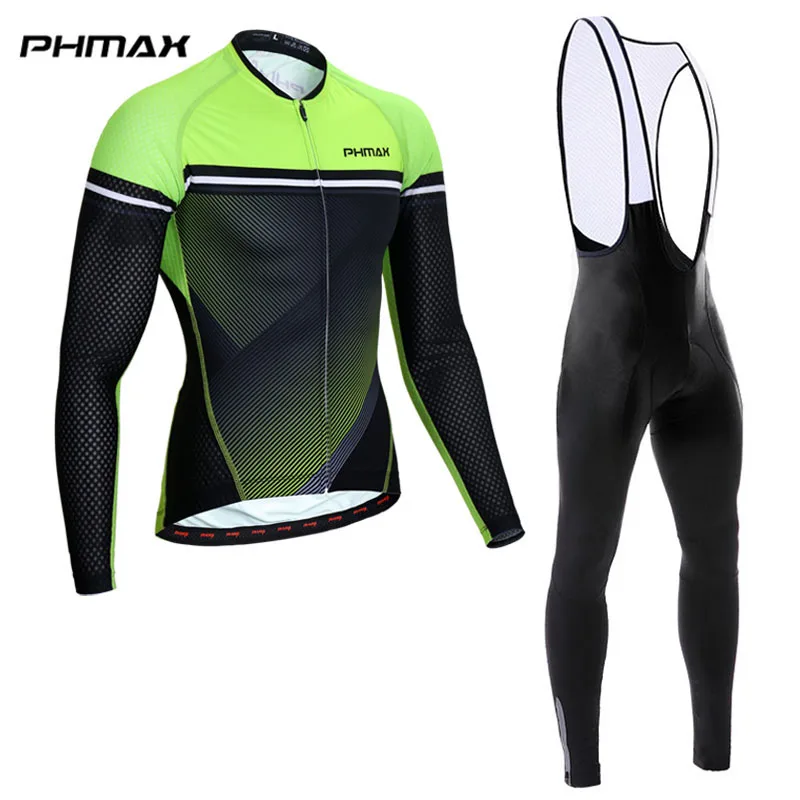 

PHMAX Long Sleeve Cycling Jersey Set MTB Bicycle Clothing Racing Bike Wear Clothes Cycling Set Maillot Ropa De Ciclismo