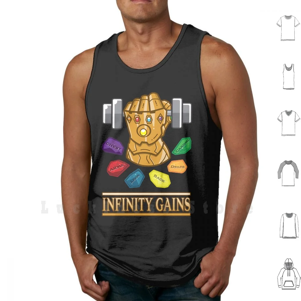 

Майка-жилет Infinity Gaintlet, майка без рукавов для тренировок, тренажерного зала, фитнеса, бодибилдинга, бодибилдинга, семейные комиксы