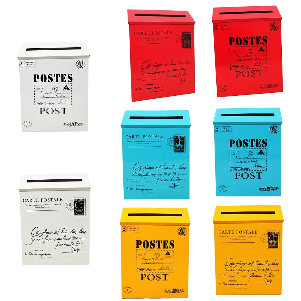 

Galvanized Letterbox Postbox Wall Mount Suggestion Box Outdoor For Home Garden Cafe Shop Wall Decor Wall Decoration