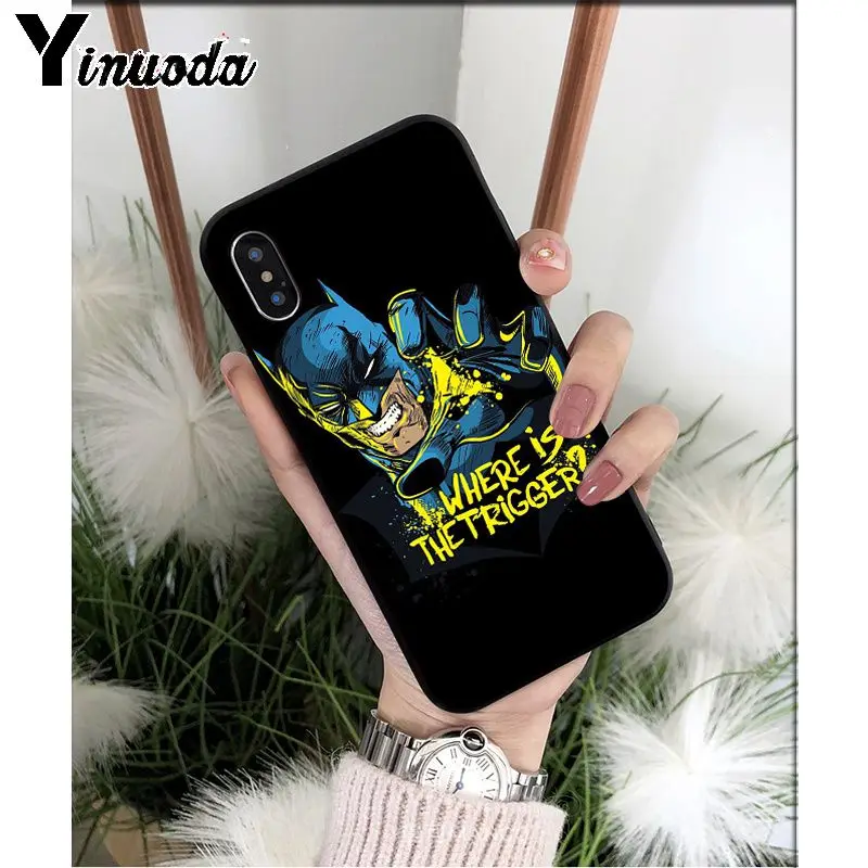 Yinuoda Batman Joker Comic TPU Soft Silicone Phone Case Cover for iPhone 8 7 6 6S Plus 5 5S SE XR X XS MAX Coque Shell