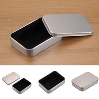 lighter packaging tin box silver simple elegan best gift for small things storage key tools accessories household storage