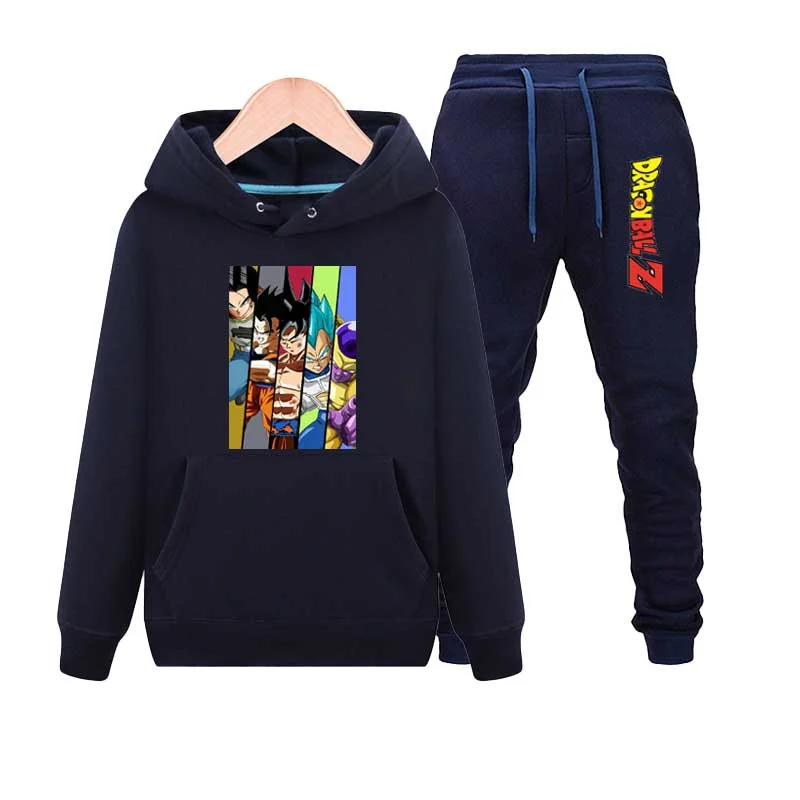 

Dragon Sweatshirts Jogging Set Cartoon Anime Dbz Print Streetwear Boy Girl Kids Tracksuits Wholesale Clothing Set Men Two Piece