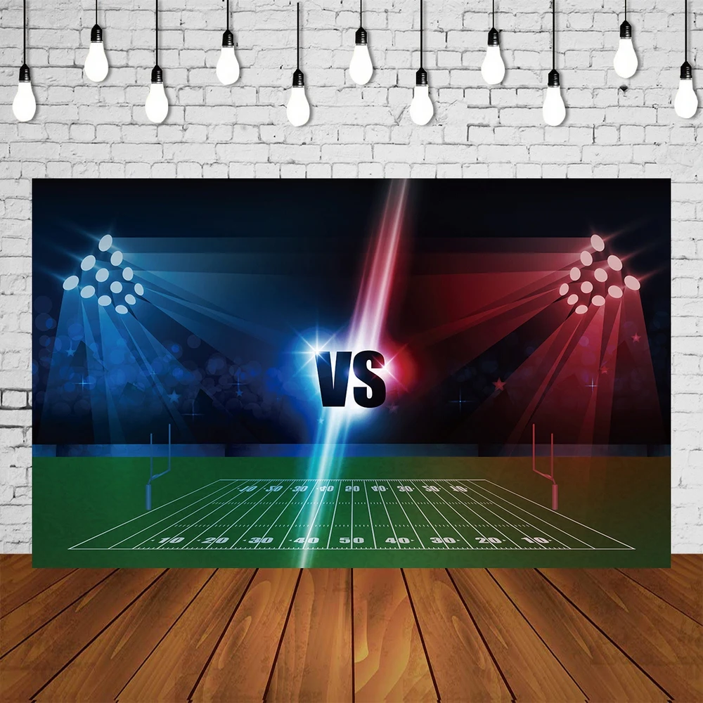 Rugby Birthday Party Backdrop Boy Football Photography Background Dessert Table Scene Setter Wall Banner Portrait Studio Poster |