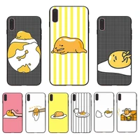 cute lazy egg phone cases for iphone 7 11 pro xs max x xr 8 6 6s 5 5s se 2020 plus novelty yellow soft covers personality shell