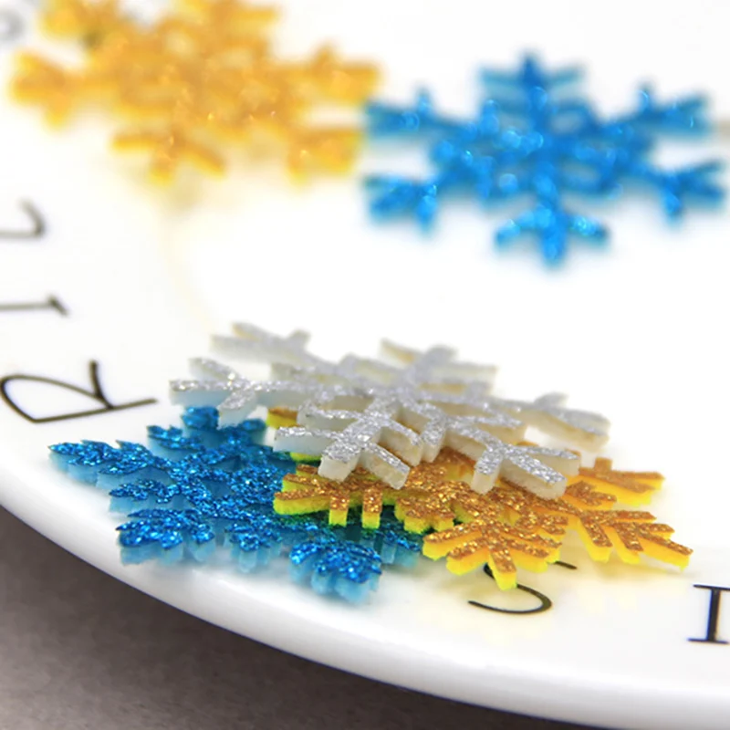 Наклейки декоративные для новогодней елки стеклянных окон стен блестящая