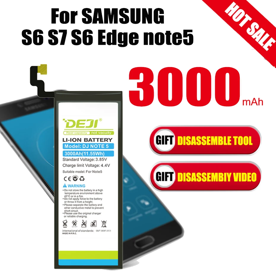 

Аккумулятор высокой емкости DEJI для SAMSUNG S6, n9200, S7