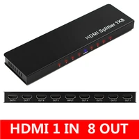 hdmi 8 port 1 in 8 out 1x8 hdmi splitter audio video 1080p for hd hdtv 3d dvd us or eu or uk or au plug