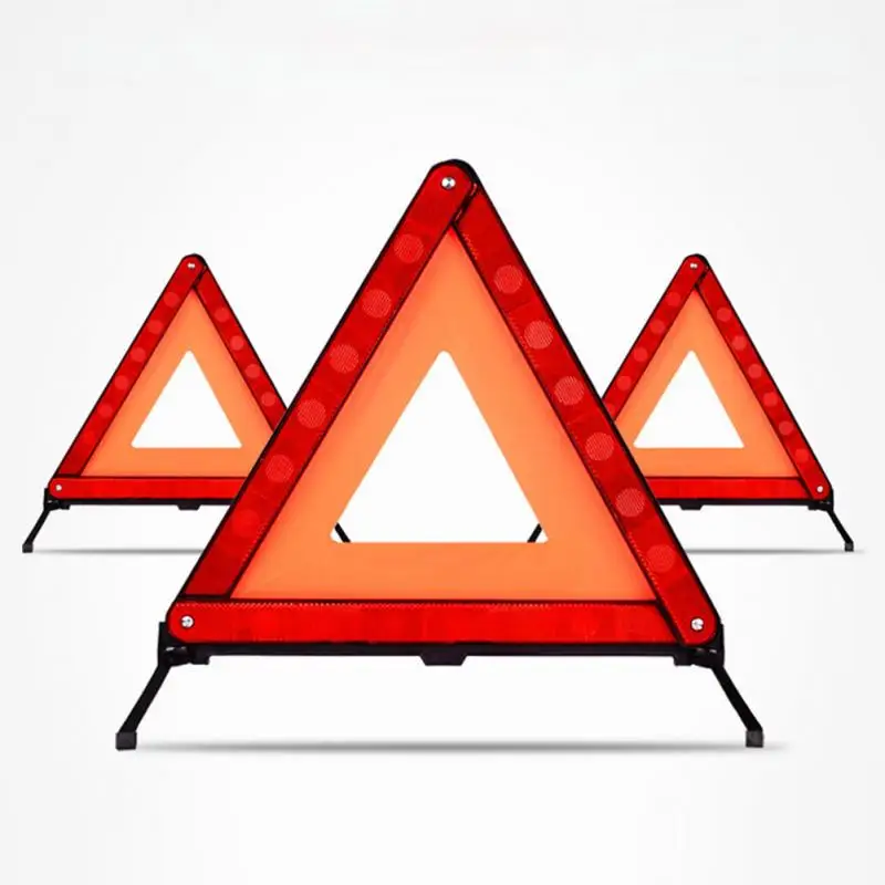 

Foldable Car Vehicle Emergency Breakdown Warning Sign Triangle Stop Sign Reflective Road Safety Practical Car Exterior