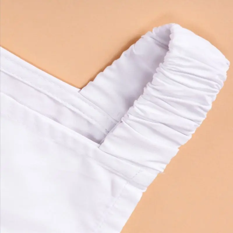 

1Pc 1Pc Women Blouse Sweater Lapel Classic Cotton Fake False Collar Elastic Rubber Band Detachable Solid Color Half Shirt Tie