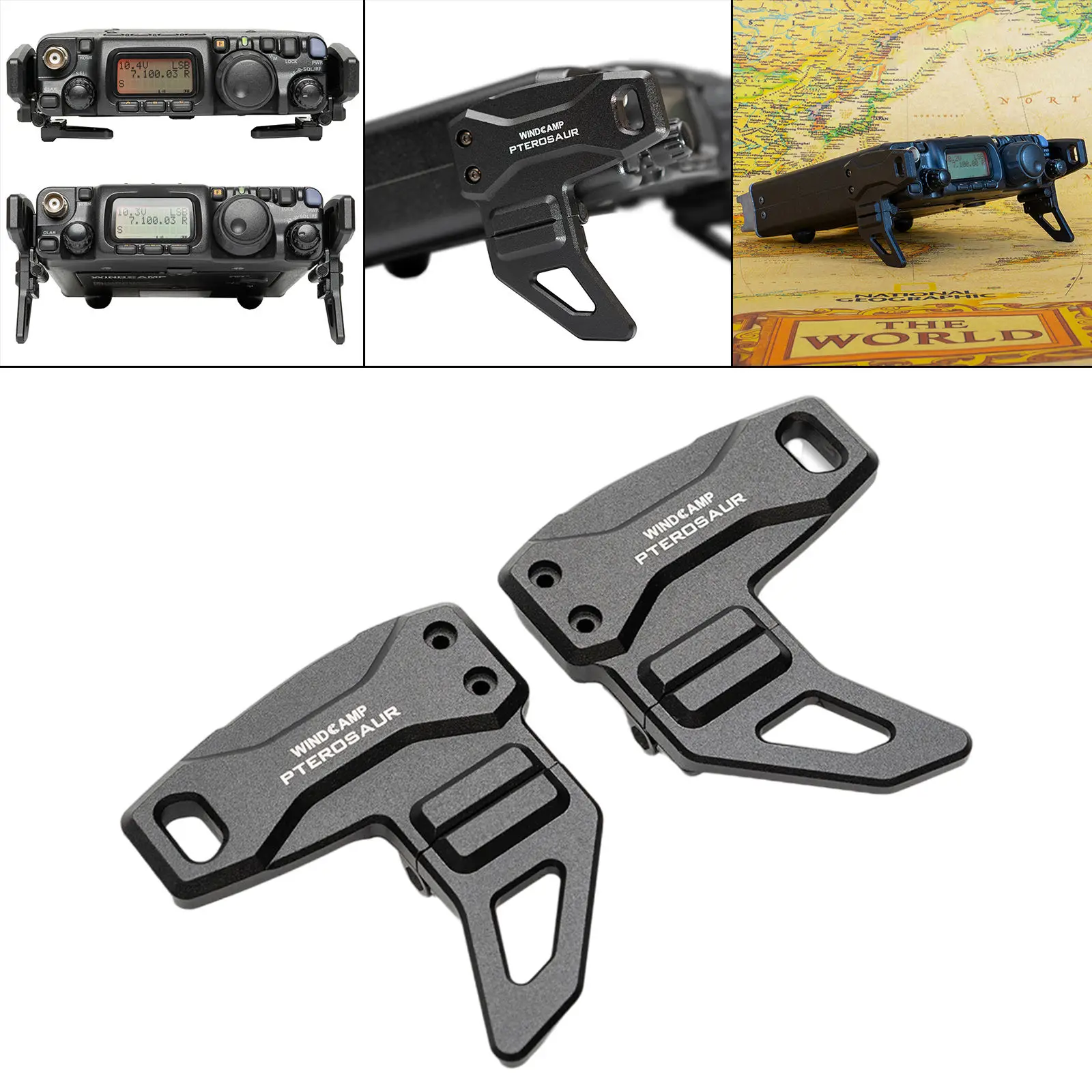 Pterosaurs Stand Collapsible Bracket Machine Feet for Yaesu Ft-818ND 817ND