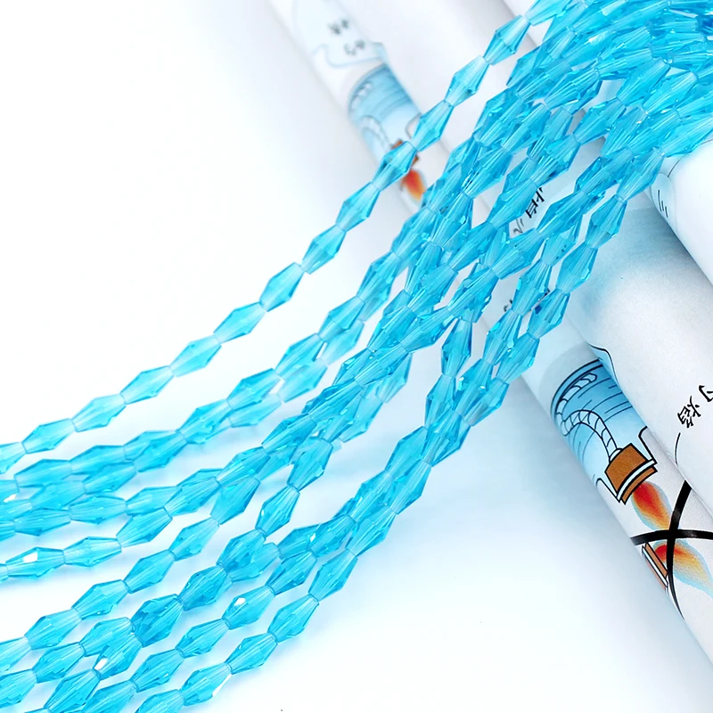 100 шт. изысканные австрийские длинные биконусные хрустальные бусины 4x8 мм для