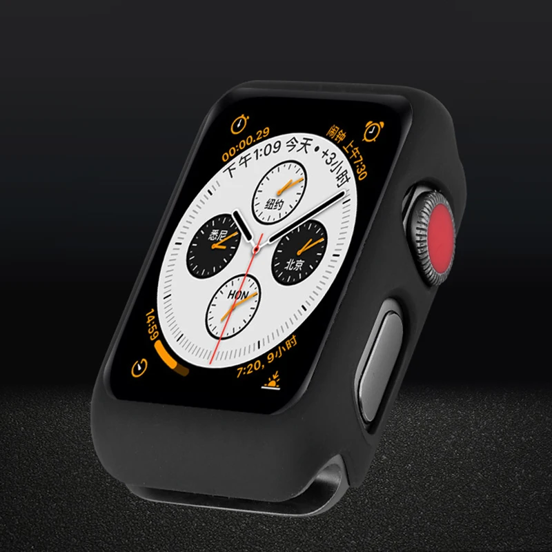 360 Full Protector Cover Glass for Apple Watch Series 5 4 3 2 1 matte Plastic bumper frame case film iWatch screen protector | Мобильные