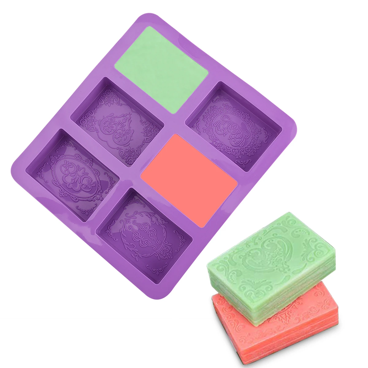 6 cavity прямоугольное мыло формы силиконовые ремесло &quotсделай сам&quot для