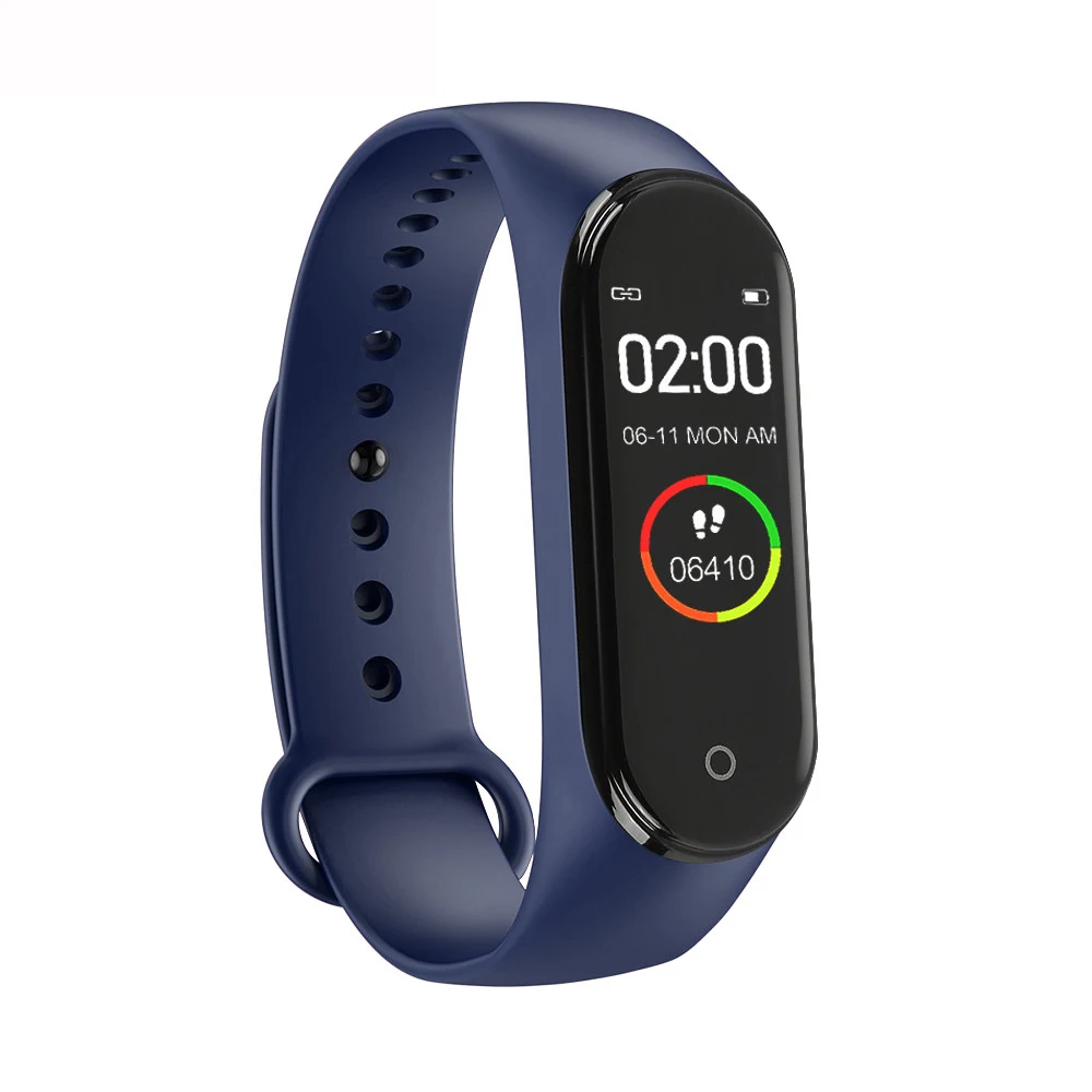 Smart Watch for Men Women Waterproof Heart Rate Monitor M4 Smartwatch Black Blue Outdoor Sport Wristband | Электроника
