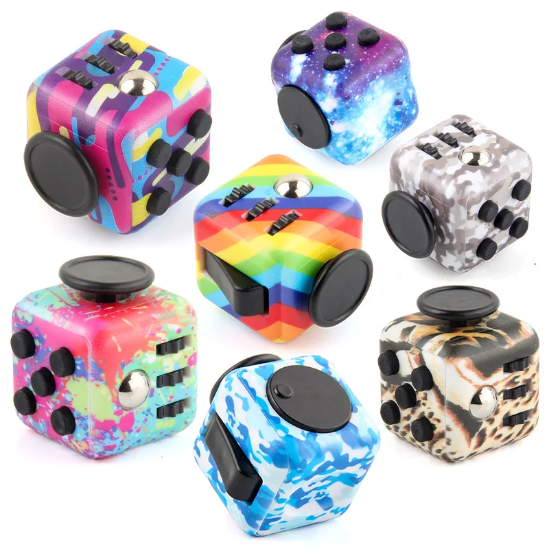

Fidget Toy Push Anti Stress Cubes Hand Game Adult Autism Relief Sensory Decompression Dice Toys for Boys Fingertip Cubes