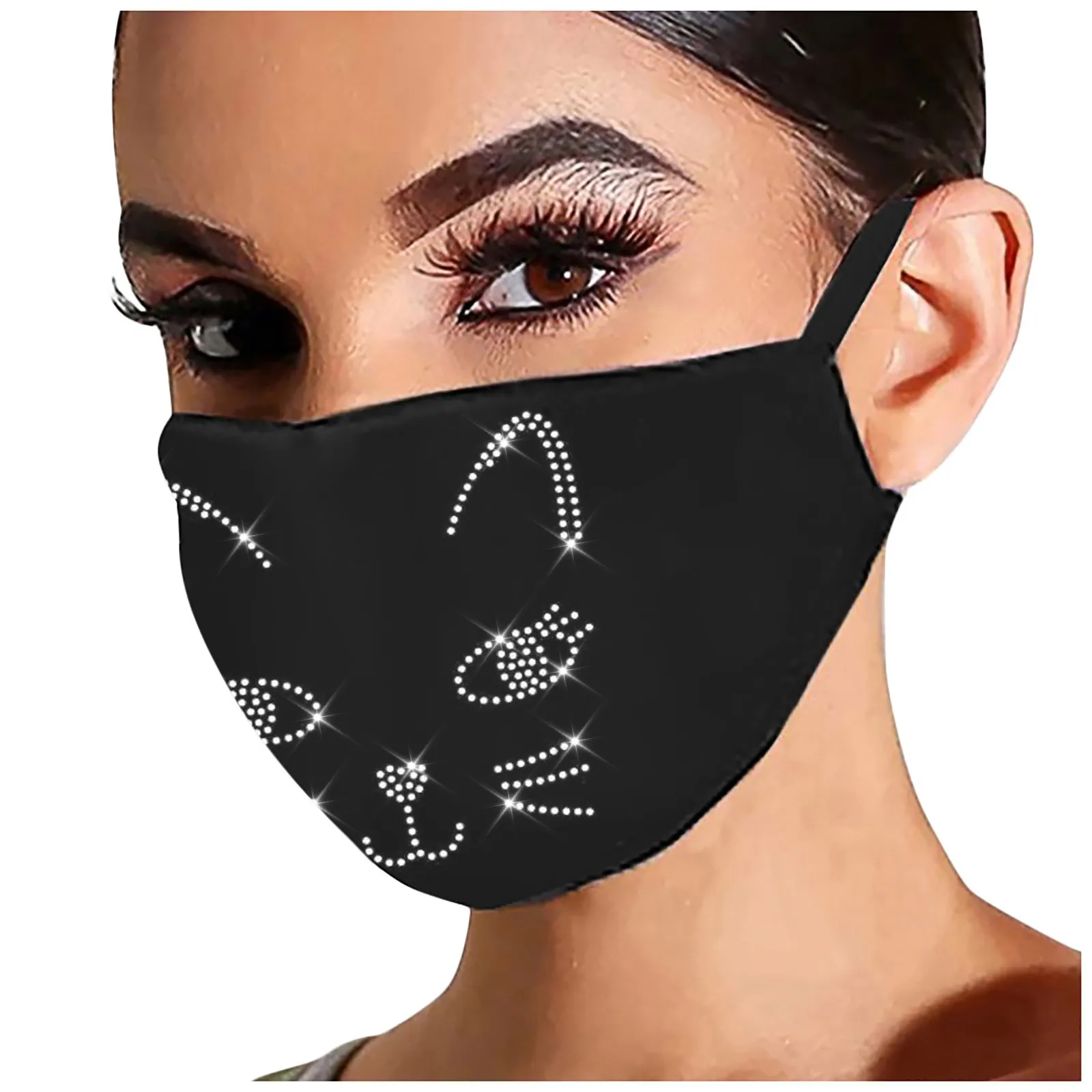 Маска для лица вечерние модная женская многоразовая дышащая Модная хлопковая