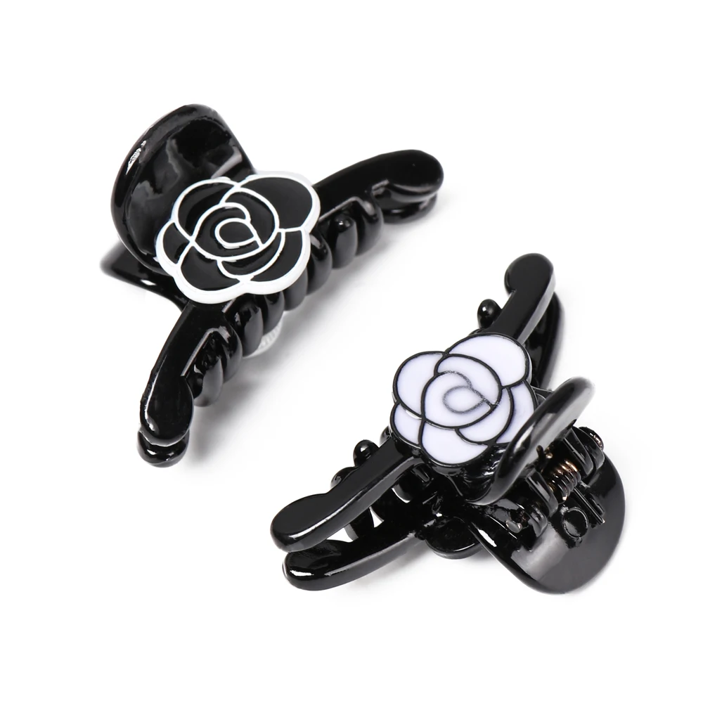 Женская заколка краб пластиковая в Корейском стиле с розами 1 шт.| |