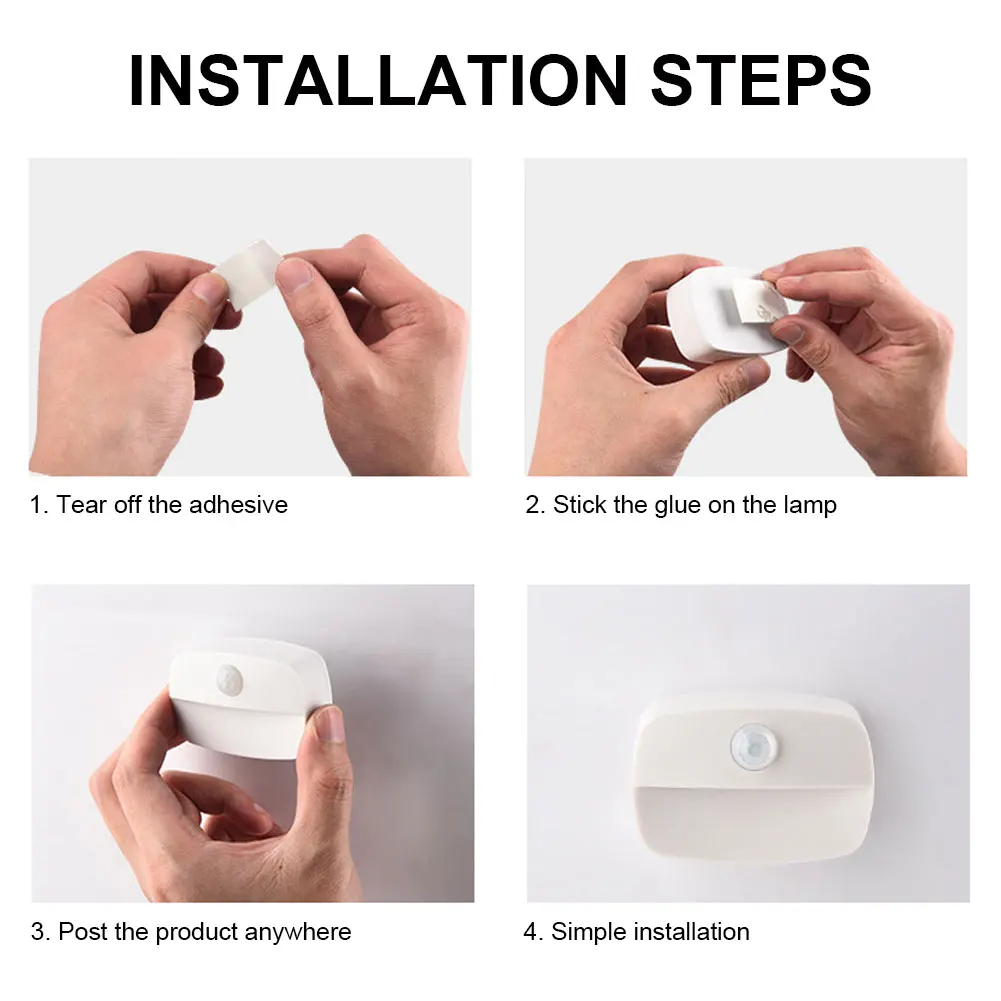 

Closet Induction Lamp Motion Sensor Light Wall Mounted Living Room Bedroom Lighting Accessories 30MM Super bright Nightlight