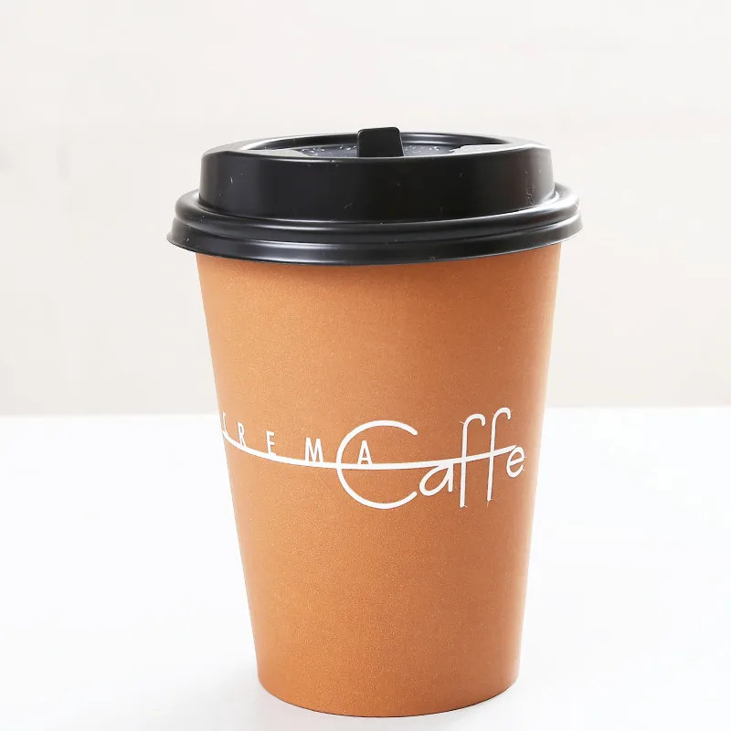 50pcs High quality thicken disposable coffee cup 8oz 12oz 16oz creative birthday party espresso cafe drink paper cups with lid | Дом и сад