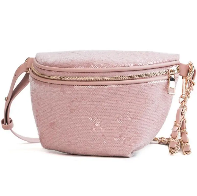 Женская поясная сумка для путешествий модная сумка-слинг с пайетками женщин